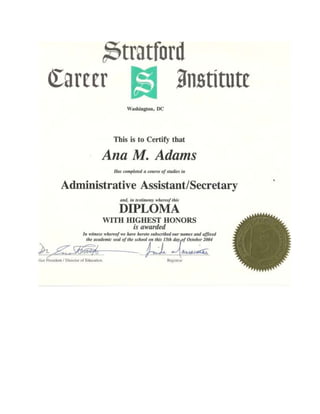 Admin diploma