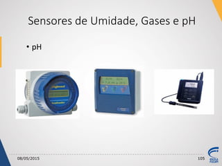 Sensores de Umidade, Gases e pH
• pH
08/05/2015 105
 