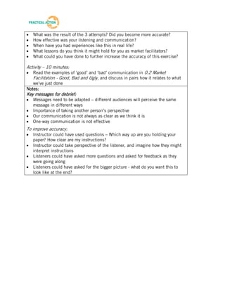 Facilitation Training Materials - Facilitator Guide | PDF