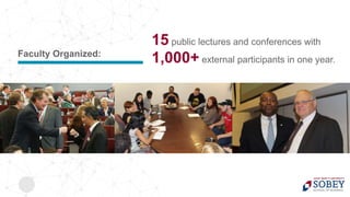 15 public lectures and conferences with
1,000+ external participants in one year.
Faculty Organized:
 