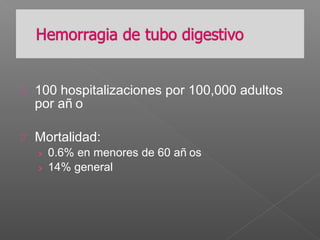  100 hospitalizaciones por 100,000 adultos
por añ o
 Mortalidad:
› 0.6% en menores de 60 añ os
› 14% general
 