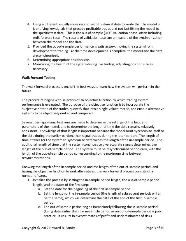 Modeling trading system performance howard bandy