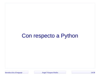 Introducción al lenguaje de programación Python | PDF