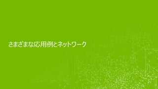 さまざまな応用例とネットワーク
39
 