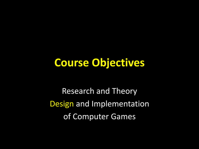 Introduction to Game Design | PPTX | Educational Video Games | Video ...