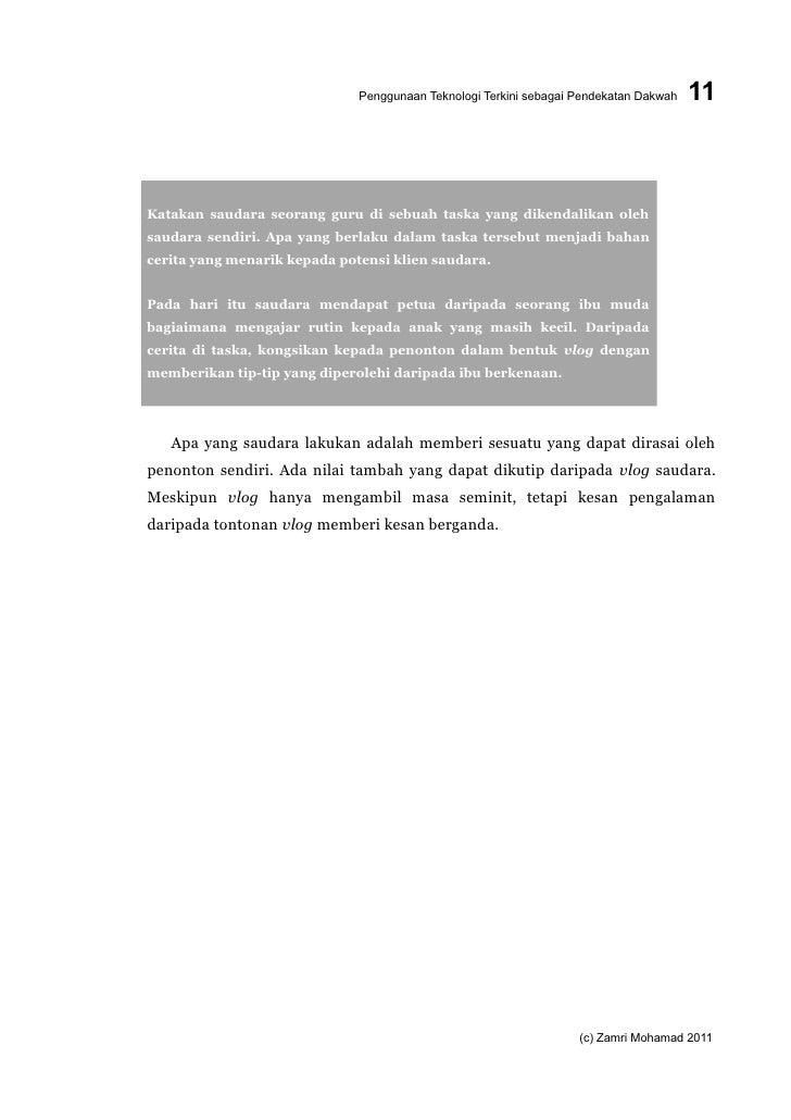 Penggunaan Teknologi Terkini Sebagai Pendekatan Dakwah