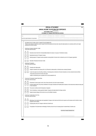 Form 36a Example INSTRUCTION FOR THE COMPLETION OF INCOME TAX RETURN FOR CORPORATE | PDF