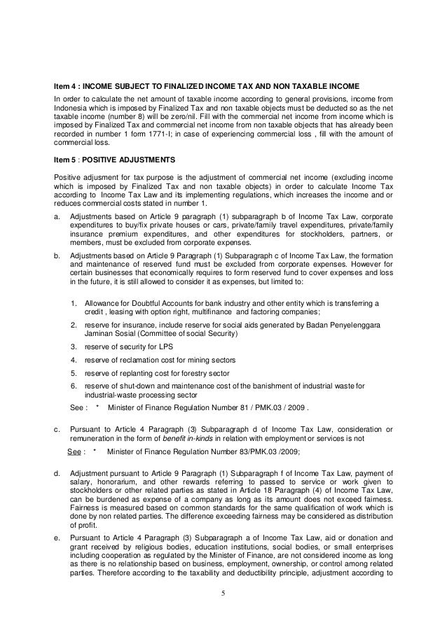 Instruction For The Completion Of Income Tax Return For Corporate