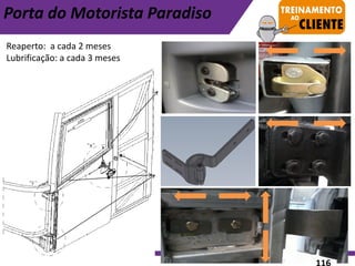 Porta do Motorista Paradiso
Reaperto: a cada 2 meses
Lubrificação: a cada 3 meses
 