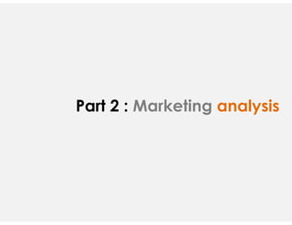 Part 2 : Marketing analysis
 