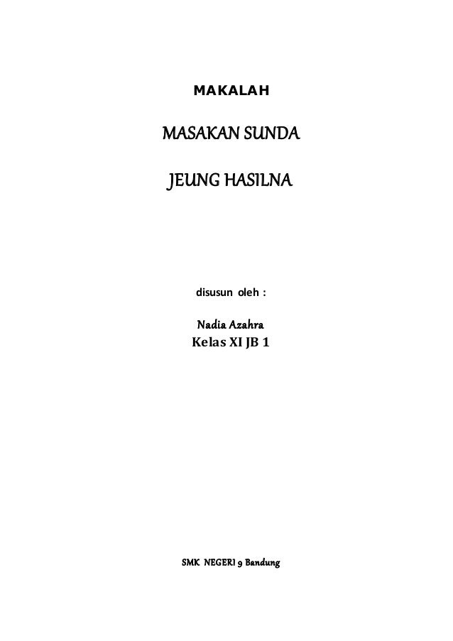 Makalah Masakan Sunda