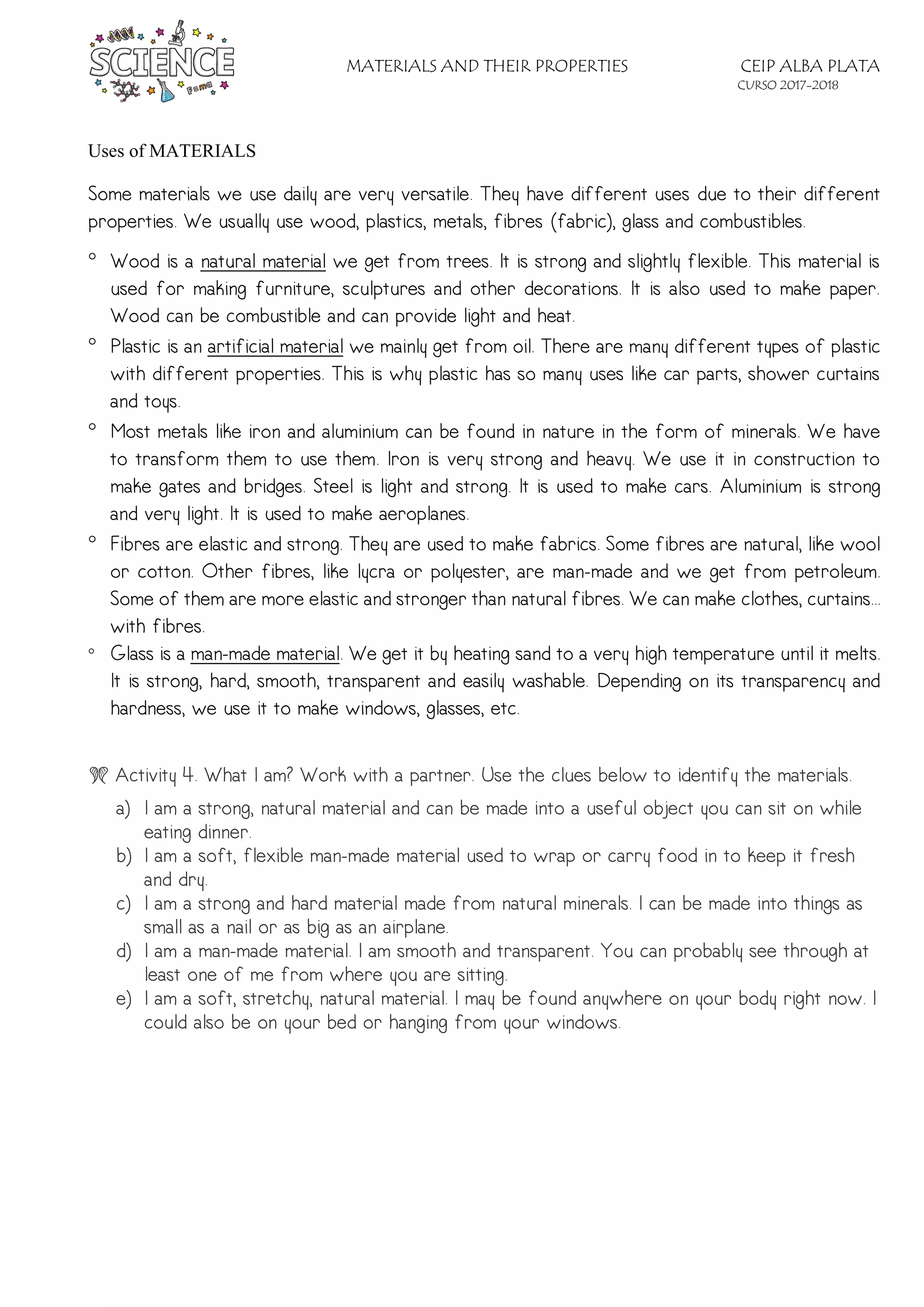 Materials notes | PDF | Woodworking | Arts and Crafts