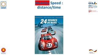 Mobility Speed :
distance/time
 