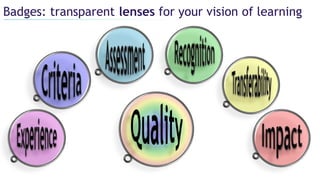 Badges: transparent lenses for your vision of learning
 