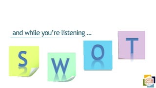 and while you’re listening …
 