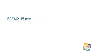 BREAK: 15 min
 