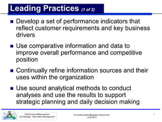PERFORMANCE & STRATEGIC INFORMATION MANAGEMENT | PDF