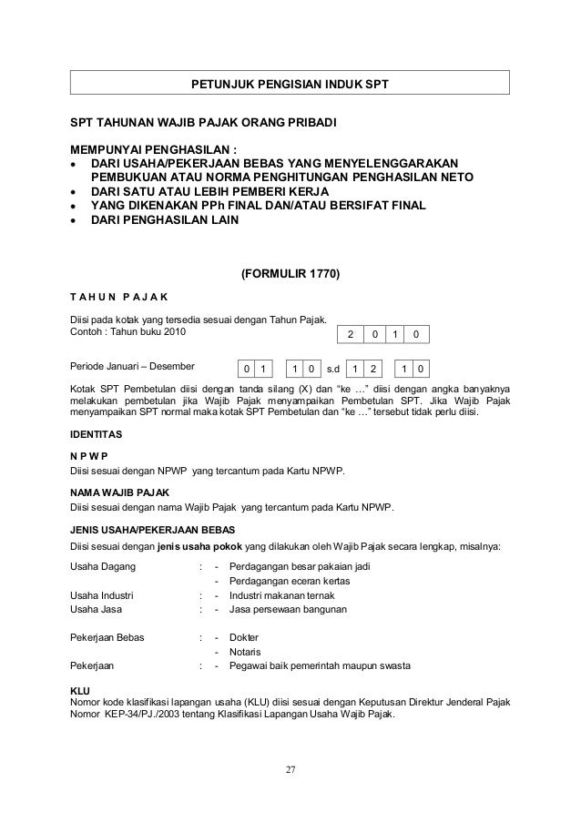 00 Petunjuk Pengisian Spt 1770 2010