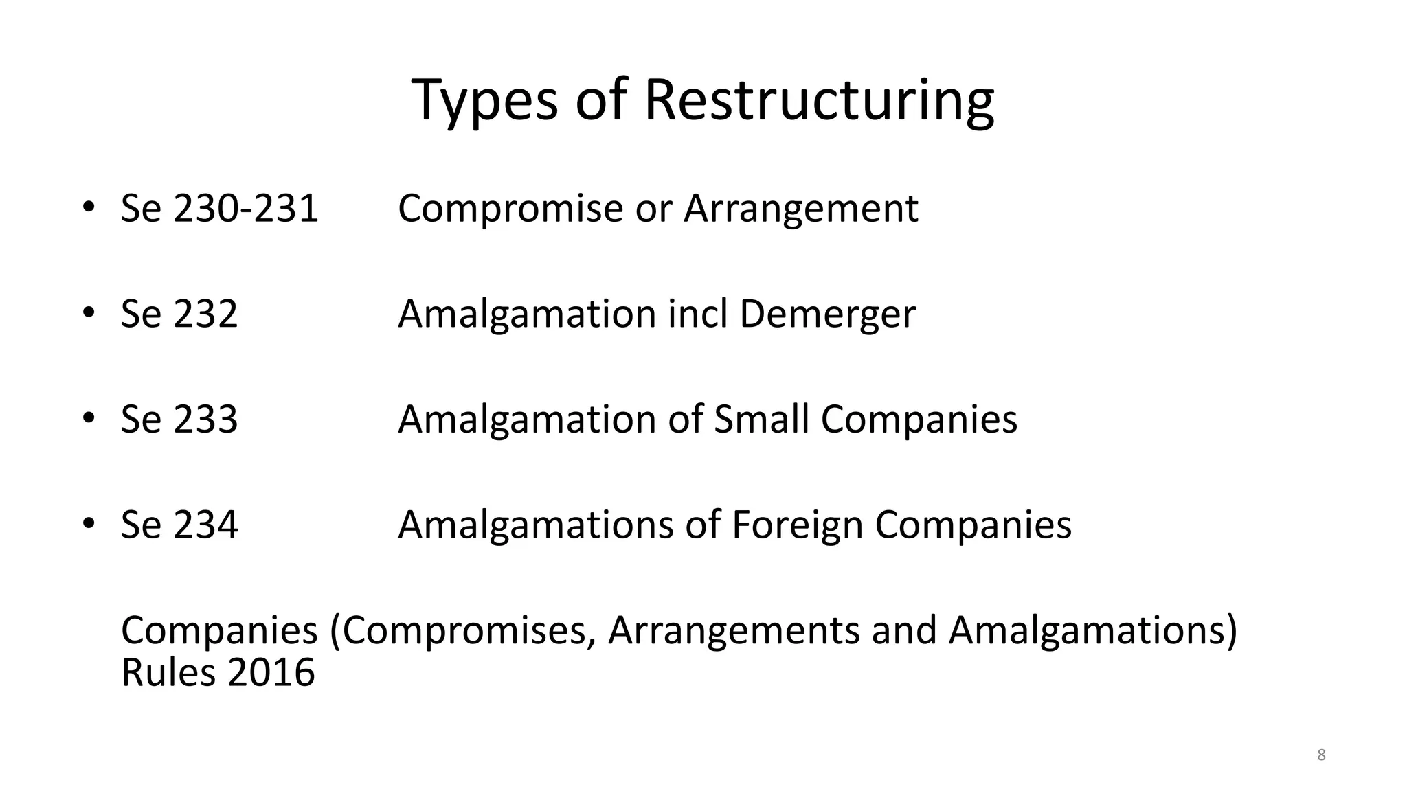 Mergers and Amalgamations | PPTX