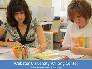 Webster University Writing Center Student Awareness Campaign 