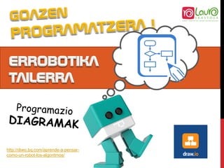http://diwo.bq.com/aprende-a-pensar-
como-un-robot-los-algoritmos/
 