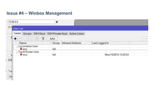 Issue #4 – Winbox Management
 