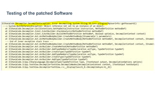 Testing of the patched Software
 