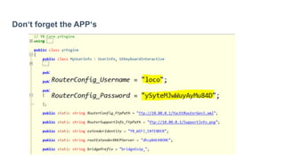 Don‘t forget the APP‘s
 