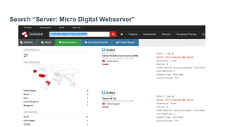 Search “Server: Micro Digital Webserver”
 