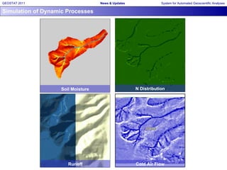 Simulation of Dynamic Processes Runoff Soil Moisture N Distribution Cold Air Flow 