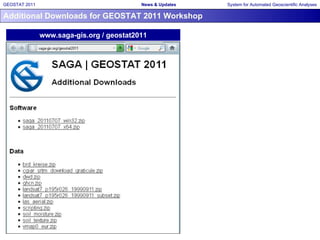 Additional Downloads for GEOSTAT 2011 Workshop www.saga-gis.org / geostat2011 