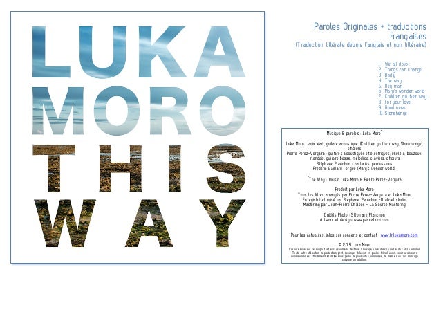 Luka Moro - This way - Paroles fr