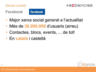 Els blocs corporatiusQuèés un bloc?“Un blog (blog o weblog) es un lloc web, actualitzat de manera freqüent, compost d’articles, generalmentbreus, que es disposen en ordrecronològicinvers, on un o mes autors, escriuen, mitjançant una einamoltsenzillad’utilitzar.”437x7 internet per a les empreses