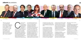 Jacques Pélissard

Daniel Delaveau

8

“Nous vivons
une véritable
révolution digitale.
Les collectivités
territoriales, qui
y jouent un rôle
essentiel, ont
accéléré leur
appropriation
des technologies
de l’information.”

Vive la République numérique !

Michel Destot

C

hacune et chacun
d’entre nous
s’en rend aisément
compte, le numérique
est désormais entré
de plain-pied dans
notre quotidien.
À domicile, au bureau
ou en mobilité, l’usage d’Internet et
des services numériques s’est totalement
banalisé. Nous vivons une véritable
révolution digitale. Les collectivités
territoriales y jouent un rôle essentiel.
Elles ont accéléré leur appropriation des
technologies de l’information et chaque
volume de ces Paroles d’élus, depuis
près d’une décennie maintenant, en
apporte une preuve vivante. Elles s’appuient
désormais systématiquement sur le
numérique pour leurs politiques publiques.

Vanik Berberian

Frédérique Massat

Sur l’ensemble des territoires, qu’ils
soient urbains, périurbains, “rurbains”
ou ruraux, du plus petit village à
la métropole, les usages innovants
se répandent et se popularisent.
Les collectivités le savent bien, le
numérique est l’une des clés essentielles
pour dynamiser leur développement.
Ce nouveau volume de Paroles d’élus
en témoigne. Une nouvelle fois, il nous
permet, à travers des exemples précis
pris au plus proche des réalités, de
cartographier et d’observer les pratiques
et les usages. À la richesse et à la
diversité des témoignages d’élus et au
foisonnement des initiatives, s’ajoute
cette année l’expertise de spécialistes
qui, tout en analysant ce levier que
constitue le numérique pour de nombreuses
activités, identifient les grandes tendances

Toute reproduction du présent ouvrage, totale ou partielle, quel que soit le support, est strictement interdite.

éditorial des présidents

Martin Malvy

Pascal Allizard

Jean-Léonce Dupont

Christian Pierret

Stéphane Richard

9
des usages à venir. En effet, ce tome 9,
s’il s’appuie sur des expériences fortes
et sur des réalisations concrètes, se donne
également les moyens de se projeter vers
le futur.
Un nouvel écosystème se dessine
autour du numérique. Qu’il s’agisse
de santé, de gestion des territoires,
d’acquisition des savoirs, de culture
ou de développement économique,
le numérique joue un rôle central et
moteur. Ainsi, le vieillissement de la
population et la croissance du nombre
de personnes en perte d’autonomie
augmente, ce qui nous oblige à repenser
nos modèles de prise en charge.
Prendre en compte l’environnement dans
lequel elles évoluent est indispensable
et, comme cet ouvrage le rappelle, le

numérique permet de faciliter la mobilité,
de sécuriser les lieux de vie individuels
et collectifs, d’apporter des services de
soins et d’aide, de rompre l’isolement
social, etc. L’apport du numérique dans
le domaine de la santé ou du handicap
constitue un enjeu considérable,
susceptible de révolutionner ces
domaines et la vie de nos concitoyens.
Il en va de même pour tout ce qui touche
à la gestion de notre vie quotidienne.
À l’évidence, le numérique a
considérablement simplifié notre relation
aux administrations et a contribué
à l’optimisation de leurs processus
internes. De nombreux exemples
sont ici donnés : dématérialisation
de démarches administratives, gestion
électronique de documents, signature

électronique, archivage numérique
à valeur légale.
La généralisation du numérique concourt
à une réelle amélioration du service rendu
aux citoyens. Il contribue également à
l’élaboration de services plus perfectionnés,
tenant compte des nouvelles modalités
d’interaction en situation de mobilité
(paiement en ligne via mobile, alertes
par messages courts…). Or, gagner
en efficacité pour procurer de meilleurs
soins aux populations ou leur proposer
de meilleurs services sont aussi
des éléments susceptibles de renforcer
l’attractivité d’un territoire qui, dans
l’espace mondialisé, est fondamentale.

•••

parolesdelus.com

 