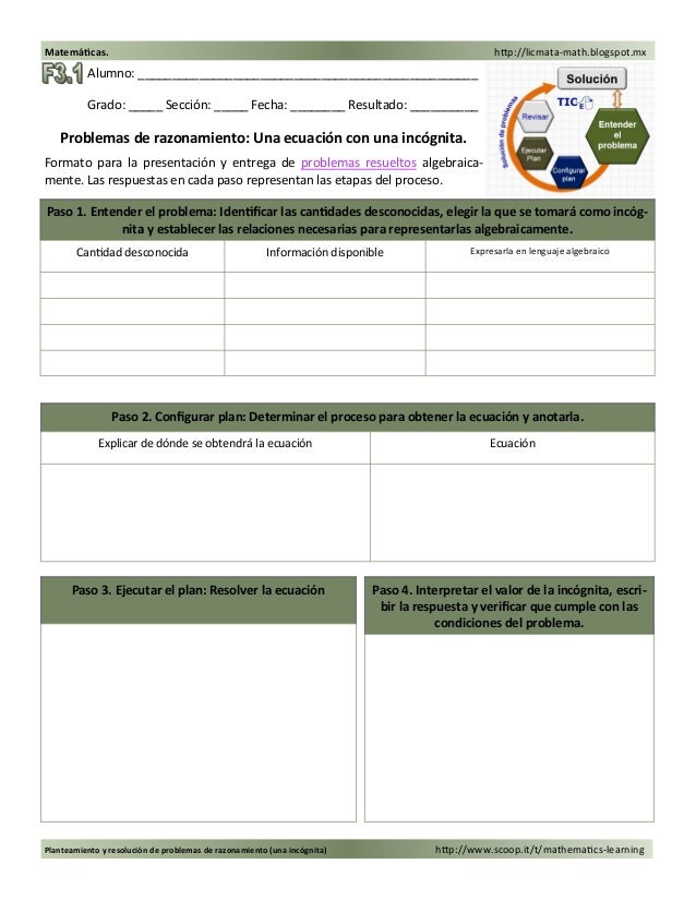 Template for solving algebra word problems