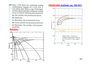 283
PROBLEMS (Callister, pp. 352-357)
Solution:
 
