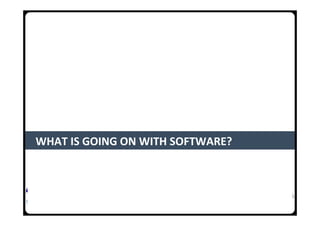 SEA GroupSEA Group
WHAT IS GOING ON WITH SOFTWARE?
 