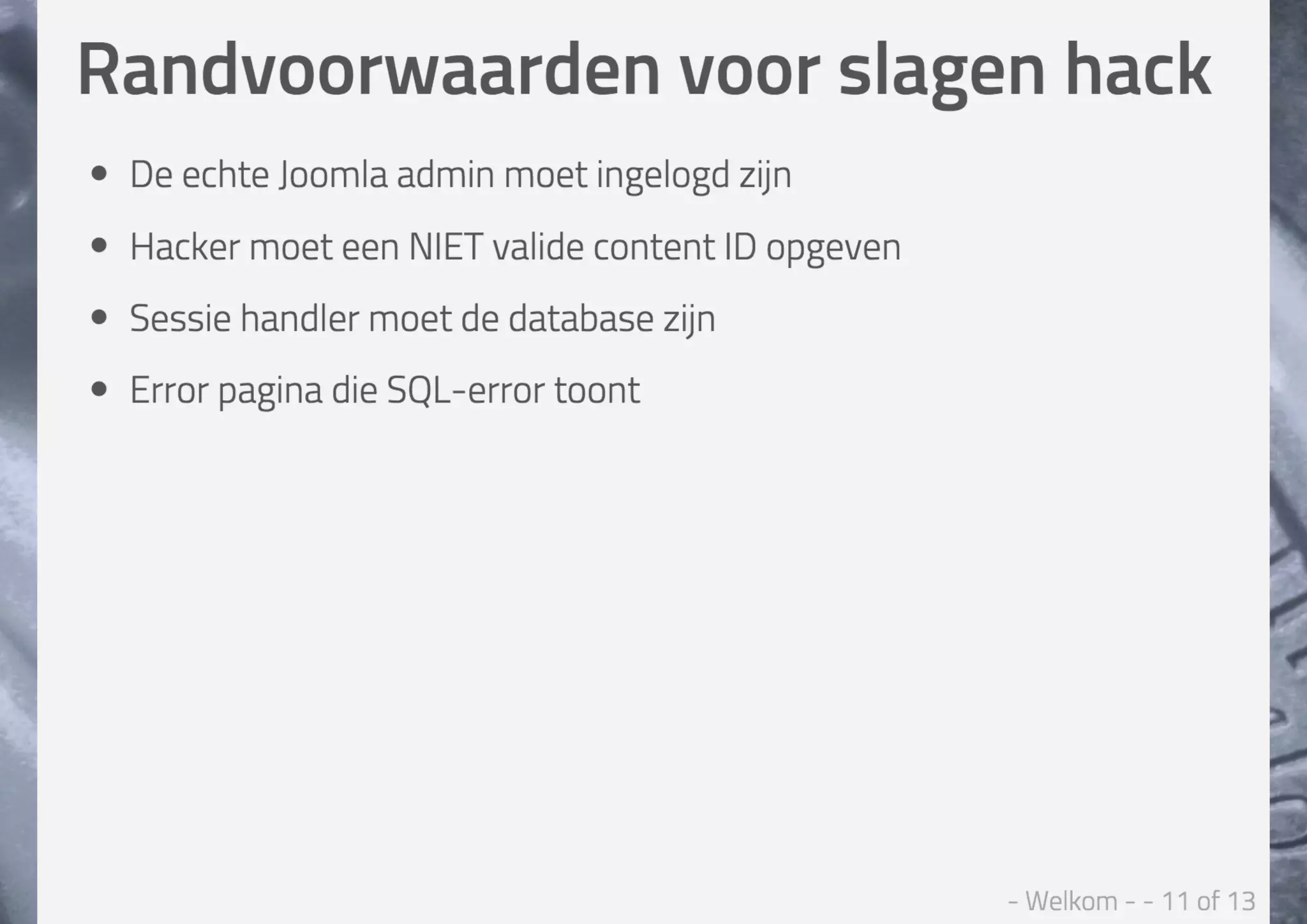 Joomla Security Expert Session - Welkom & Joomla 3.4.5