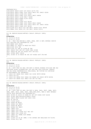 AISWEB - BOLETIM PERSONALIZADO - 01/01/2015 às 13:20:15 UTC - Total de Páginas: 64
página 49 de 64 :: IP 189.62.162.43
PREFERENCIAIS:
KJFK:ENSOD UM409 GIGTI DCT DOLVI UL776 TIR
KJFK:ENSOD UM409 PORMI UZ24 OPRIX UM423 BVI UM402 UDUSA
KJFK:ENSOD UM409 SIGER UZ52 ACARI
KJFK:ENSOD UM409 PORMI UZ24 OPRIX UM423 PAKON
KMIA:ENSOD UM409 ILSUB UM417 VAGAN
KMIA:ENSOD UM409 ESMAR UL304 POVLA
KMIA:ENSOD UM409 VUMPI
KMIA:ENSOD UM409 FLAND UZ33 ABIDE
KMIA:ENSOD UM409 PORMI UZ24 OPRIX UM423 PAKON
KMIA:ENSOD UM409 PORMI UZ24 OPRIX UM423 BVI UM402 UDUSA
MPTO:ENSOD UM409 FLAND UZ33 ABIDE
MPTO:SIDUR UZ10 DALIG DCT CPN UM417 ASTOB UL201 ABIDE
MPTO:UMBAD UZ44 PAGOG DCT CPN UM417 ASTOB UL201)
RIO DE JANEIRO/GALEAO-ANTONIO CARLOS JOBIM,RJ (SBGL)
AGA
Z1344/2014
B) 16/10/14 00:00
C) 07/01/15 23:59
E) AD - TKOF COM DESTINO A SBSP, SBGR, SBFI E SBFL DEVERAO SEGUIR
PELA SEGUINTE RTE PREFERENCIAL IFR:
SBSP:UMBAD UZ44 PAGOG
SBSP:UMBAD Z11 PAGOG OU NAXOP W6 VUKIK
SBGR:SIDUR UZ10 TBE
SBGR:SIDUR Z10 TBE OU SIDUR W2 TBE
SBFI: NAXOP UZ45 SAT DCT PONTE UW66 DIDOM
SBFI: NAXOP W6 SAT DCT NIBGA G449 CTB A431
SBFL: BITAK UN857 DEUCA
SBFL: BITAK Z4 OU NAXOP W6 SAT DCT NIBGA G449 CTB W48
)
RIO DE JANEIRO/GALEAO-ANTONIO CARLOS JOBIM,RJ (SBGL)
AGA
Z1339/2014
B) 16/10/14 00:00
C) 07/01/15 23:59
E) AD - ACFT TKOF DE SBGL COM DEST A EUROPA PODERAO UTILIZAR UMA DAS
SEGUINTES ROTAS ALTERNATIVAS IFR CASO NAO SEJA POSSIVEL CUMPRIR
UMA DAS ROTAS PREFERENCIAIS PUBLICADAS, EM VIRTUDE DE LIMITACAO
NA PERFORMANCE DAS AERONAVES:
1- ISRIN UZ4 DAKDA UZ22 CARDO UZ4 ISIXU UM799 MOVGA
2- ISRIN UZ4 SLI
3- ISRIN UZ4 DAKDA UZ22 CARDO UZ4 BARKA UZ5 EGBIR UM799 MOVGA
4- ISRIN UZ4 DAKDA UZ22 UMKIT UZ4 CNF UZ3 BEL)
RIO DE JANEIRO/GALEAO-ANTONIO CARLOS JOBIM,RJ (SBGL)
AGA
Z1266/2014
B) 16/10/14 00:00
C) 07/01/15 23:59
E) AD - ACFT TKOF DE SBGL COM DEST A SBPA, SBGO, SBVT, SBBH, SBCF,
SBMO, SBRF, SBJP, SBAR, SBSV, SBRP,SBKP,SBCT, SBEG E SBFZ DEVERAO
SEGUIR PELA SEGUINTE RTE PREFERENCIAL:
SBPA: BITAK Z4 JUICE OU PORNA W6 SAT DCT NIBGA G449 DAISE
SBPA: BITAK UN857DEUCADCTFLNUW19 OCASO
SBGO: ENSOD UM409 ALGOX UZ8 CORVO UZ46
SBVT: W7 MCA W6
SBVT: TISVA UL206
SBBH: EPKAX W8 MALPO
SBBH: EPKAX UZ4 UMKIT
SBCF: EPKAX W8 MALPO
SBCF: EPKAX UZ4 UMKIT
SBMO: IMBAP UZ42
SBRF: IMBAP UZ42 MCE
SBJP: IMBAP UZ42 POTRO UZ17 REC DCT
SBAR: IMBAP UZ42 SIKUK DCT
SBSV: IMBAP UZ1 FERMA UZ36 MUMAS
SBRP: ENSOD W32
SBKP: SIDUR Z10 OU W2 (RMK: O VOO DEVERA SER REALIZADO NO FL240)
SBKP: SIDUR UZ10 TBE
 