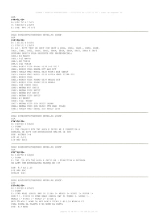 AISWEB - BOLETIM PERSONALIZADO - 01/01/2015 às 13:20:15 UTC - Total de Páginas: 64
página 55 de 64 :: IP 189.62.162.43
AGA
F3896/2014
B) 08/12/14 17:25
C) 04/03/15 23:59
E) PAPI RWY 34 U/S
BELO HORIZONTE/TANCREDO NEVES,MG (SBCF)
AGA
Z1233/2014
B) 16/10/14 00:00
C) 07/01/15 23:59
E) AD - ACFT TKOF DE SBCF COM DEST A SBGL, SBRJ, SBAR , SBMO, SBRF,
SBJP, SBPS, SBIL, SBSV, SBGO, SBKP, SBSP, SBGR, SBCT, SBPA E SBFZ
DEVERAO SEGUIR PELA SEGUINTE RTE PREFERENCIAL:
SBGL: W2 MAVGU
SBGL: UZ3 MAVGU
SBRJ: W2 TOKIM
SBRJ: UZ3 TOKIM
SBAR: KOKSU UZ16 POSMU UZ36 SVD UZ17
SBMO: KOKSU UZ14 ELEFA DCT ARU DCT
SBRF: OBGAR UW13 MUDOL UZ30 KOVRI DCT ZIPAR
SBJP: OBGAR UW13 MUDOL UZ30 AVILA UW10 ZIPAR DCT
SBPS: KOKSU UZ16
SBIL: KOKSU UZ16 POSMU UZ36 MULSO DCT
SBSV: KOKSU UZ16 POSMU UZ36 MUMAS
SBGO: UZ8 CORVO UZ46
SBKP: MOTMA W57 ENTIT
SBKP: MOTMA UZ30 ENTIT
SBSP: MOTMA W57 ENTIT
SBSP: MOTMA UZ30 ENTIT
SBGR: W1 MOXEP
SBGR: UZ21 MOXEP
SBCT: MOTMA UZ30 SCB UA310 ORANA
SBPA: MOTMA UZ30 SCB UA310 CTB UW24 OCASO
SBFZ: OBGAR UW13 OBGEL DCT ABUCU DCT)
BELO HORIZONTE/TANCREDO NEVES,MG (SBCF)
AGA
F2432/2014
B) 04/08/14 03:00
C) PERM
E) TWY CHARLIE BTN TWY ALFA E PATIO NR 2 PERMITIDA A
ENTRADA DE ACFT COM ENVERGADURA MAXIMA DE 36M
REF: ROTAER 3-B
AIP AD 2.20
AIP MAP ADC)
BELO HORIZONTE/TANCREDO NEVES,MG (SBCF)
AGA
F2075/2014
B) 15/07/14 03:00
C) PERM
E) TWY FOX BTN TWY ALFA E PATIO NR 1 PERMITIDA A ENTRADA
DE ACFT COM ENVERGADURA MAXIMA DE 36M
REF: AIP AD 2.20
AIP MAP ADC
ROTAER 3-B)
BELO HORIZONTE/TANCREDO NEVES,MG (SBCF)
ATM
F2768/2014
B) 15/08/14 22:25
C) PERM
E) STAR RNAV (GNSS) RWY 16 LISBO 1- MEBLU 1- NINDI 1- PUGVA 1-
RORIP 1- SIGIR 1E STAR RNAV (GNSS) RWY 34 KOMBO 1- LISBO 1-
MEBLU 1- NINDI 1- RORIP 1- SIGIR 1
MODIFICADO O NOME DO REP RORIP COORD S1803.28 W04426.03
PARA POSMA NA PLANTA E NO NOME DA CARTA
REF: AIP MAP)
 