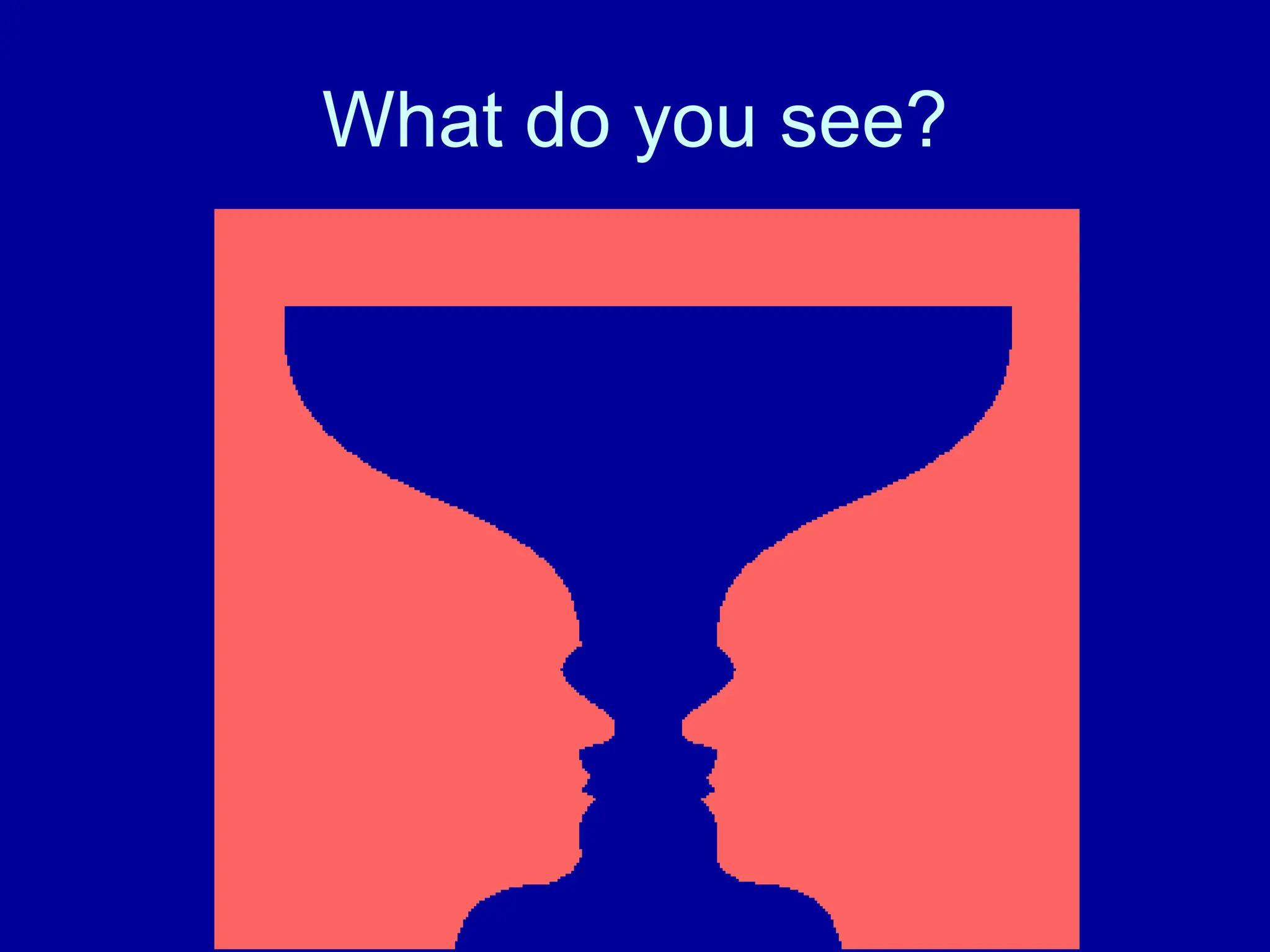 What do you see?
 