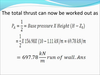 The total thrust can now be worked out as
 