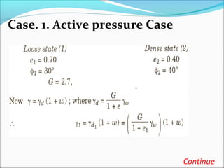 Case. 1. Active pressure Case
Continue
 