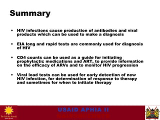 01.04 laboratory diagnosis and monitoring of hiv infection | PPT