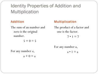 The Properties of Mathematics | PPT