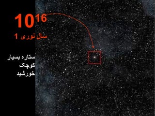 ستاره بسیار کوچک خورشید 10 16 1  سال نوری 