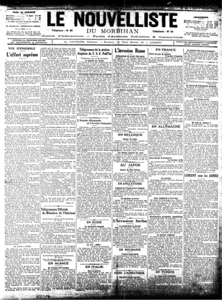 Le Nouvelliste du Morbihan  - du 01  au 10-octobre 1914