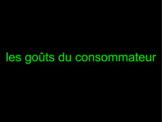 les goûts du consommateur

 
