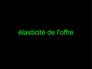 élasticité de l'offre

 