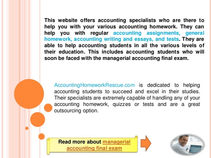 Managerial Accounting Final Exam